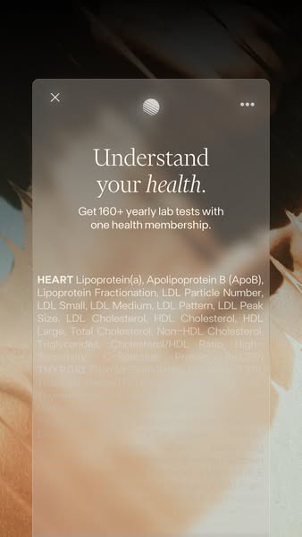 This ad for a health membership service uses a screenshot motif to give the appearance of an app screen displaying infor