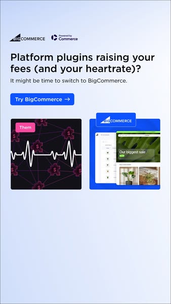 This ad targets businesses using e-commerce platform plugins that may be experiencing rising fees and increased heart ra