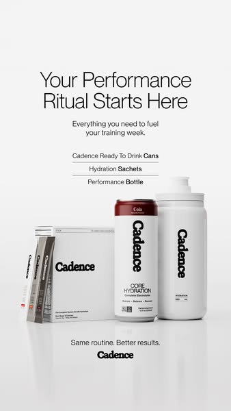 Ad for Cadence brand hydration products