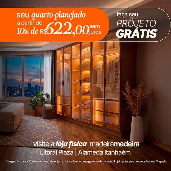 This image ad promotes Madeira Madeira and their services to design and build custom closets.