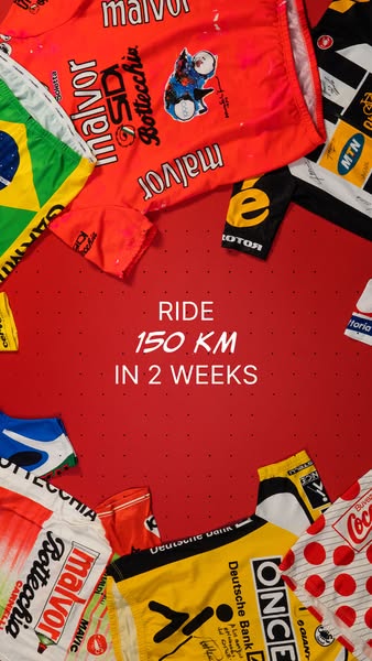 This image ad showcases a collection of cycling jerseys, creating a visually appealing and sporty presentation to entice