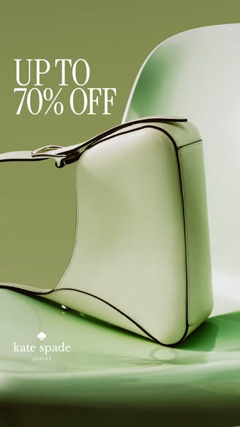 Image ad for Kate Spade Outlet, highlighting a handbag with a discount offer.