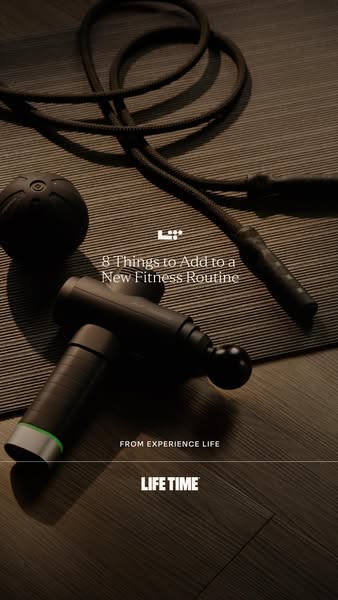 This image ad lists a few items to add to a fitness routine, which is published from Experience Life and sponsored by Li