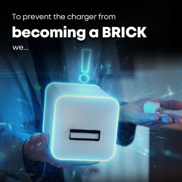 This ad highlights the brand's phone charger and explains how it can prevent a phone charger from failing.