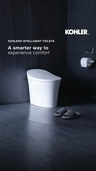 This ad showcases Kohler's intelligent toilet as a smarter way to experience comfort.