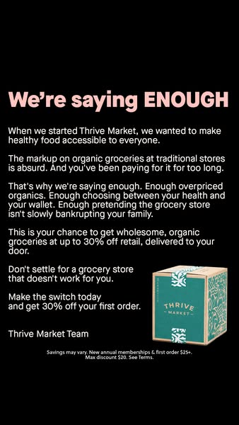 Thrive Market ad
