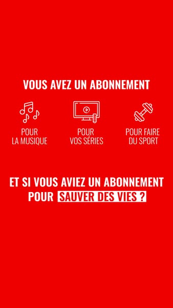This ad features a red background with white text and graphics. It highlights the idea of having a subscription that sav