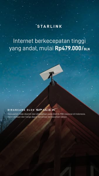 This ad showcases the Starlink internet service and highlights its high-speed capabilities. It emphasizes the design by 