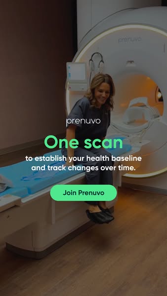 This ad promotes Prenuvo's full body scan service to establish a health baseline and track changes over time. It fea