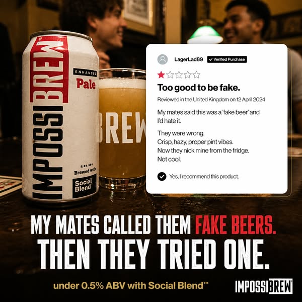 This ad is designed to capture the viewer's attention by using social proof in the form of a customer review. The ad
