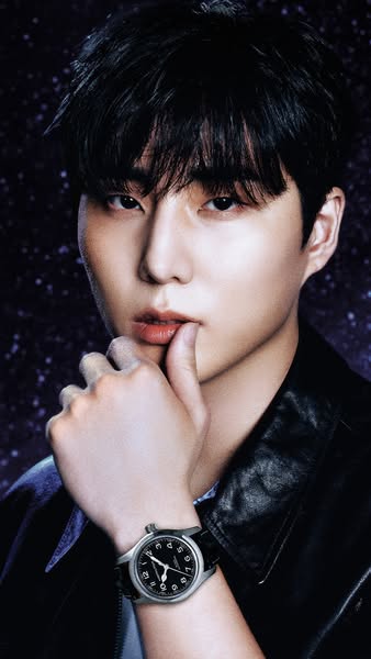 This image ad showcases a wrist watch on a male model. The image primarily focuses on the watch, highlighting its design