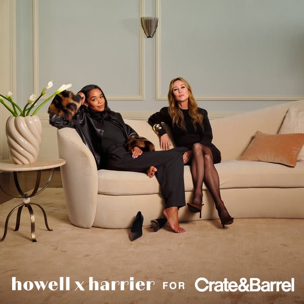 Still image ad featuring the collaboration between Howell and Harrier for Crate & Barrel.