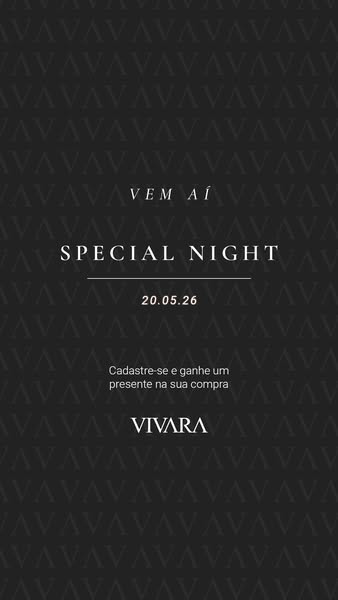 This image promotes an upcoming 'Special Night' event from the brand Vivara and offers a gift with purchase upon