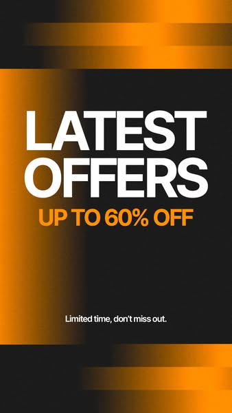 The image is a flash sale ad that emphasizes a discount of up to 60% off for a limited time. The ad is designed to grab