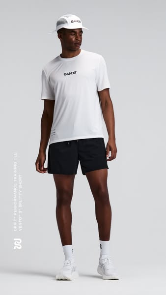 An ad for Bandit brand athletic wear, featuring a man wearing Bandit athletic clothing.