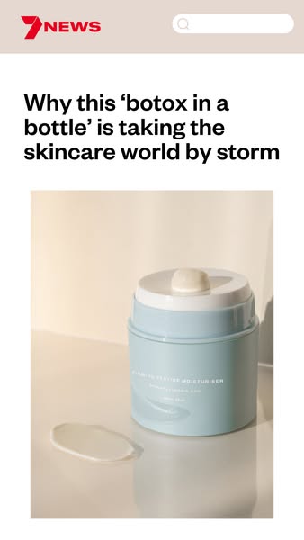 This ad features a skincare product called "Flawless Peptide Moisturiser" and positions it as a 'botox in 