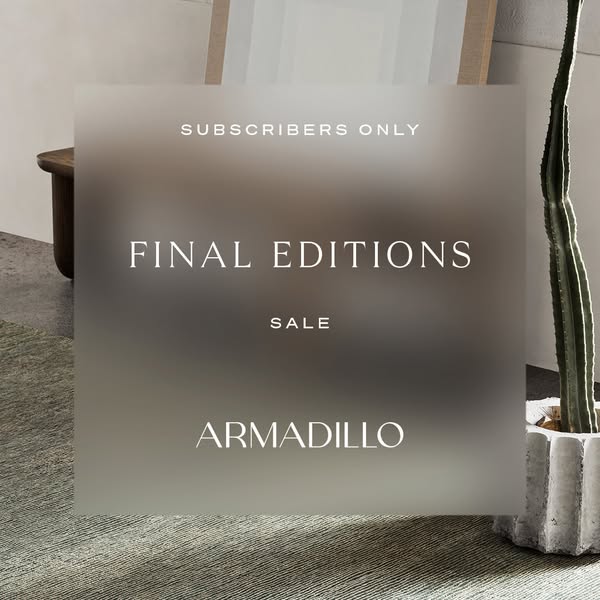 This ad for Armadillo rugs announces a sale exclusively for subscribers.