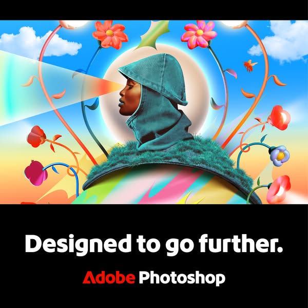 The ad features a person wearing a hoodie with flowers growing around them. The creative suggests they're in an othe