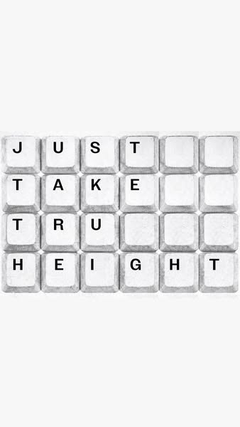 The image features a message spelled out using individual computer keyboard keys, urging the viewer to 'Just take th