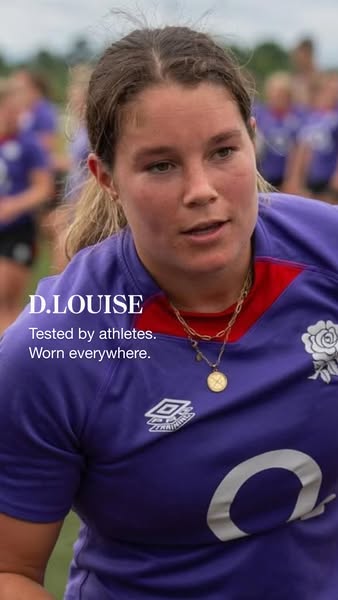 This image ad for Umbro features a female rugby player identified as D.Louise. The ad highlights that their athletic wea