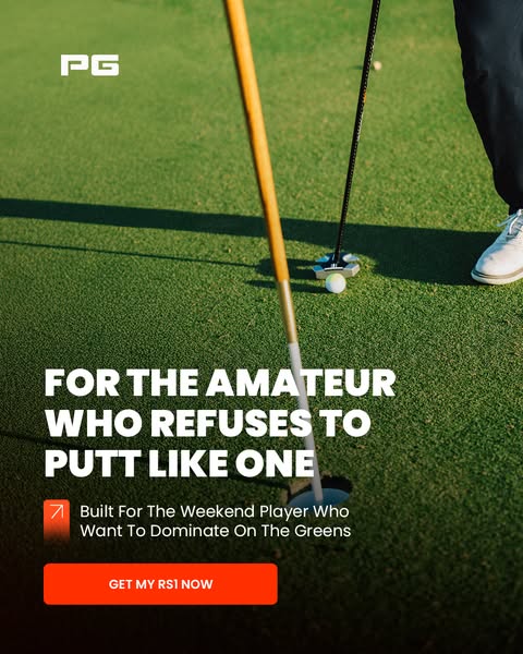 This image ad is targeted towards amateur golfers who want to improve their putting game. It features a high-quality vis