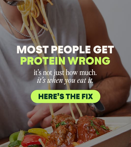 This ad focuses on dispelling the common belief that people know when to eat their protein. This ad serves to educate an