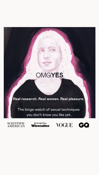 This image ad for OMGYes leads with credible information, in the form of the headline 'Real research. Real women. Re