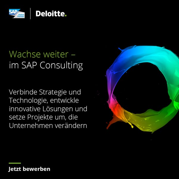 This image ad by Deloitte encourages viewers to apply for SAP Consulting.