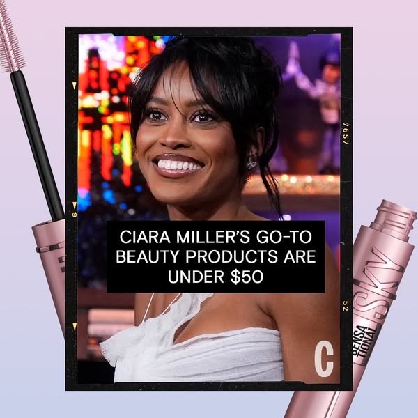 This image ad promotes beauty products that are celebrity Ciara Miller's go-to products and are under $50. The ad ut