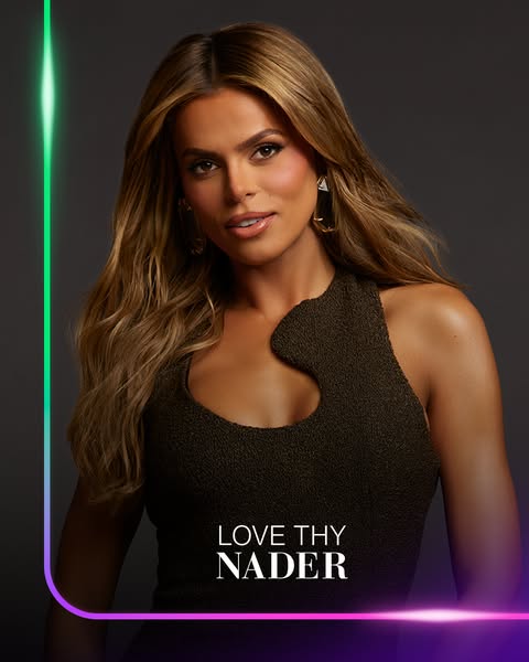 This image ad features a portrait of celebrity Maria Menounos with a gray background. The overall tone is stylish, moder