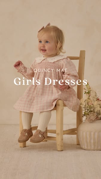 This ad is showcasing dresses from Quincy Mae