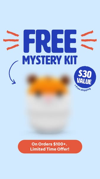 The ad promotes a free mystery kit on orders $100+, for a limited time only.