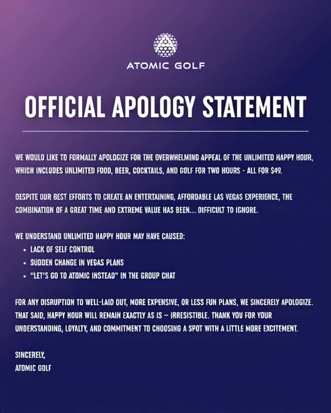 Atomic Golf ad