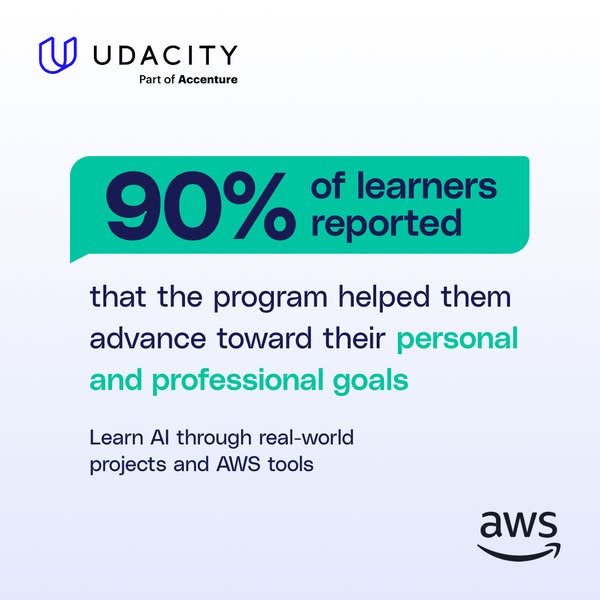 This ad uses a quote from learners to highlight that the program helped them advance toward their personal and professio