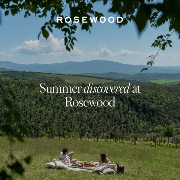 This Rosewood Hotels ad presents a luxurious summer experience, inviting viewers to discover the season at their locatio