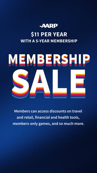 This static image ad promotes an AARP membership, emphasizing a limited-time membership sale price.