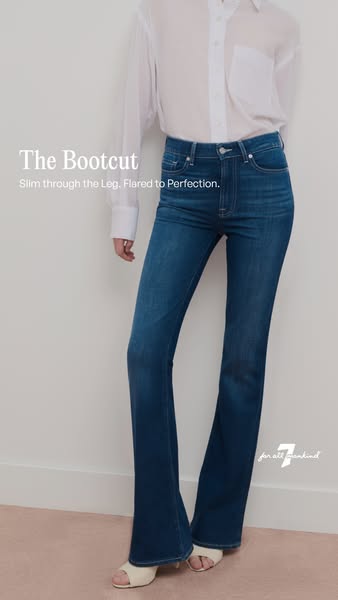 This ad showcases the features of the advertised "Bootcut" jean, with the descriptive text, "Slim through