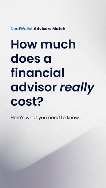 This ad seeks to address a customer question regarding financial advisor costs by referencing a NerdWallet Advisors Matc