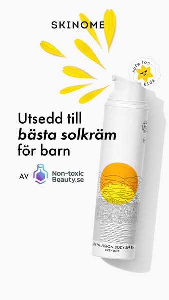 This ad for SKINOME promotes its sunscreen emulsion body SPF 50+ which is safe for kids.
