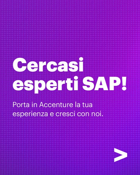 This ad is targeted towards SAP experts. It encourages them to bring their expertise to Accenture for growth opportuniti