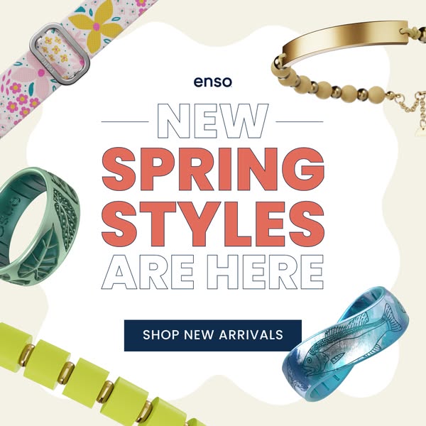 This ad is for Enso, announcing their new spring styles. Several jewelry products are featured in the ad and available t