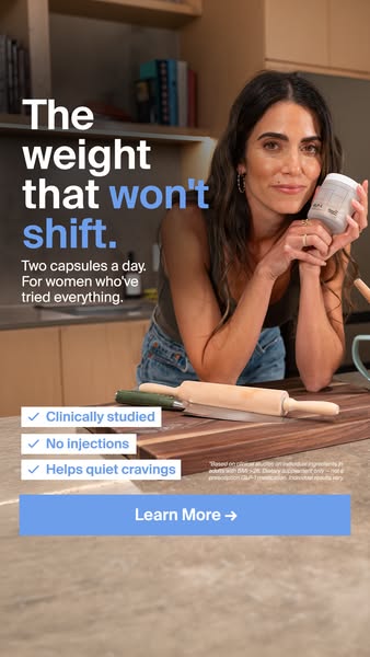 The image ad showcases a weight management supplement designed for women who have struggled to find an effective solutio