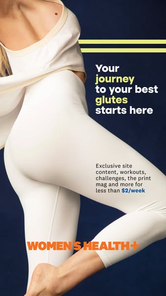 This ad promotes Women's Health+ membership by highlighting its exclusive content, workouts, challenges, and the pri