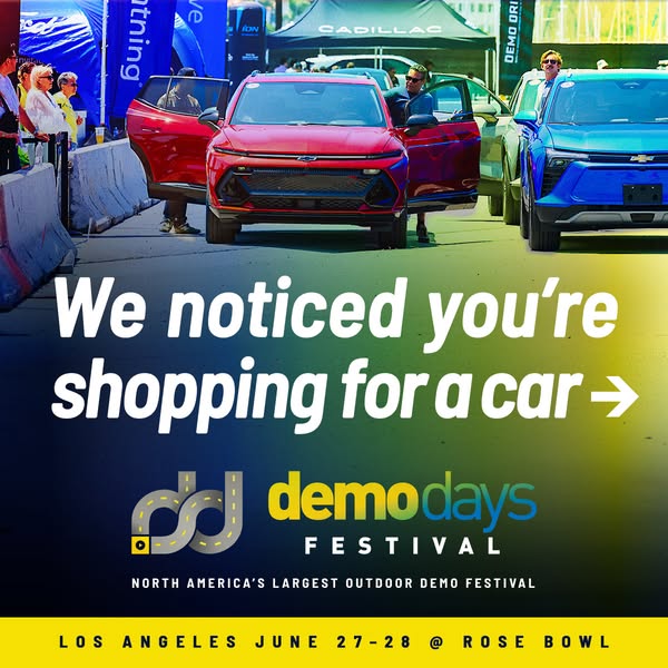 This ad promotes the Demodays Festival. The ad targets individuals who are actively searching for a car and invites them