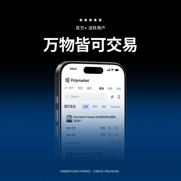 This ad for Polymarket highlights the app's use in predicting future events, as the tagline indicates that "eve