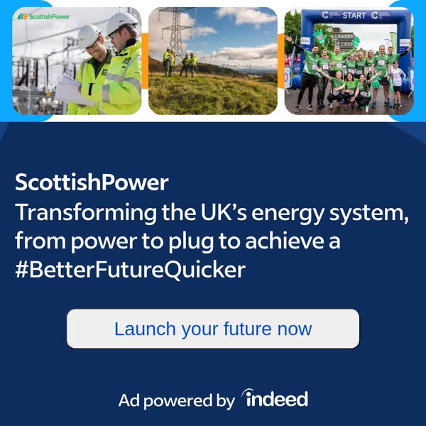 This image ad by ScottishPower aims to attract potential candidates to launch their future by joining the company. The a