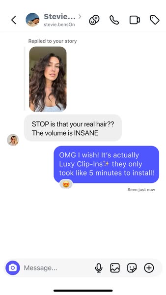 Luxy Hair ad