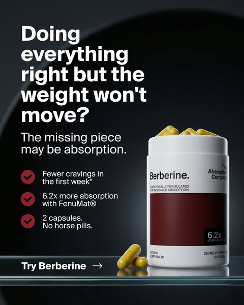 The ad addresses the frustration of not seeing weight loss results despite doing everything right. It introduces Berberi