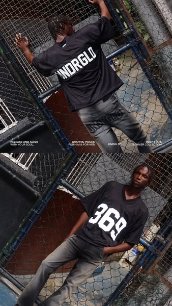 This ad features two images of the same person wearing UNDRGLO clothing. The ad aims to showcase the brand's unique 