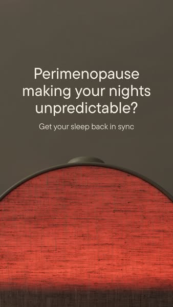 This ad is for a product that helps women with perimenopause get their sleep back in sync.